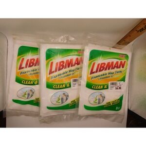 Lot of 3 Libman Disposable Mop Cloths for Freedom Spray Mop